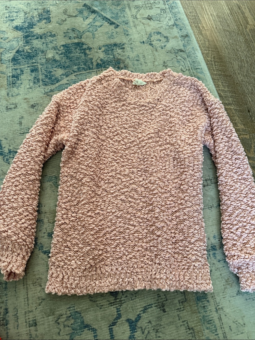 Hayden Girls Pink Popcorn Knit Sweater